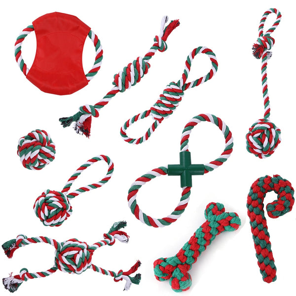 Play ropes in Christmas colors