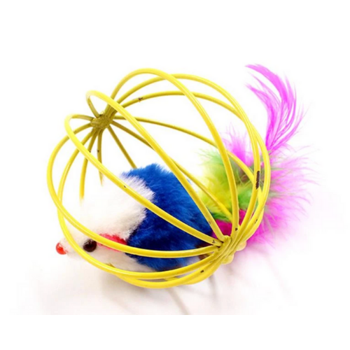 Cute Feather Toy in a Lattice Ball