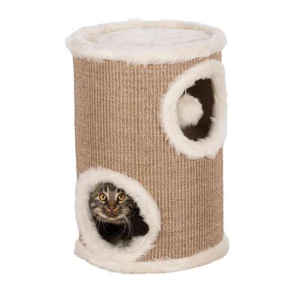 Cat Tower Edoardo, 50 cm, taupe/cream