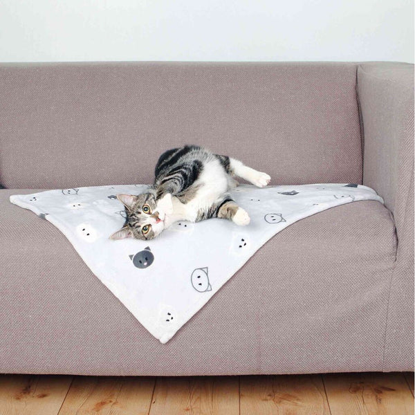 Blanket Mimi, soft plush, 70 × 50 cm, light grey