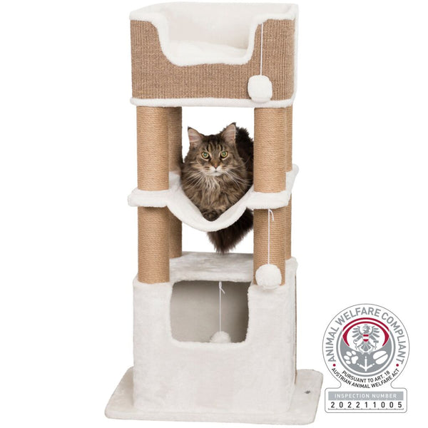 Scratching post XXL Lucano, 110 cm, white/taupe