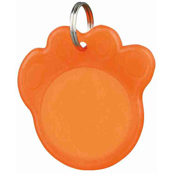 6x Adressanhänger, phosphoreszierend, ø 3,5 cm, orange