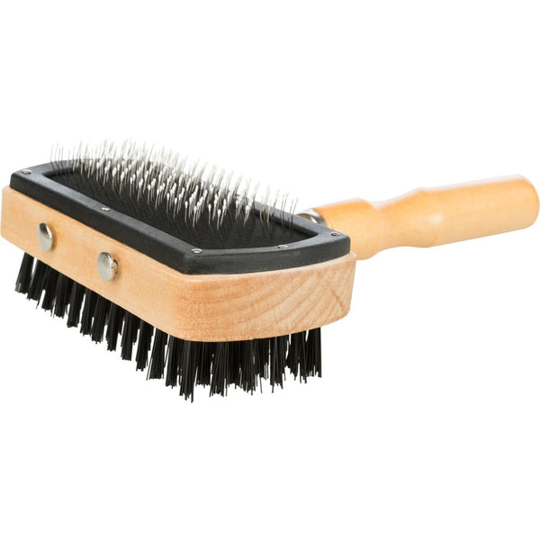 Soft brush, plastic/nylon &amp; metal bristles, 10×18 cm