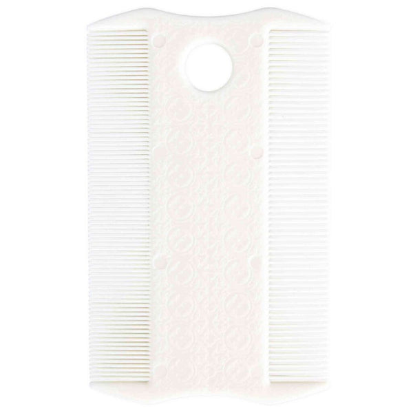 Flea and dust comb, double-sided, plastic, 9 cm