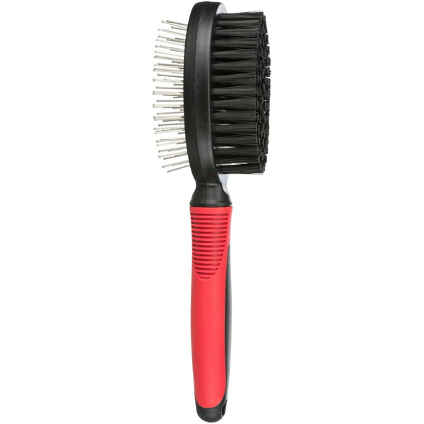 2x brush, both sides, plastic/nylon &amp; metal bristles