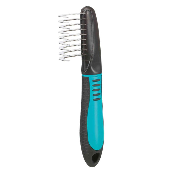 3x fur detangler, serrated edge, plastic/metal, 19 cm