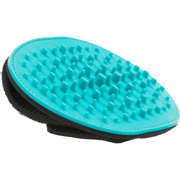 Massage curry comb, polyester/silicone/TPR, 11×14 cm