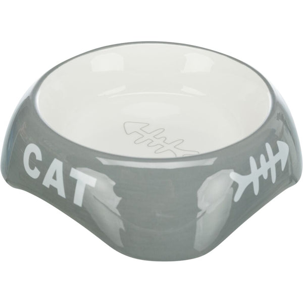 Bowl Cat, fish bone, ceramic, 0.2 l/ø 13 cm