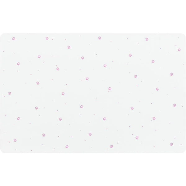 6x tapis de bol patte, 44×28 cm, blanc