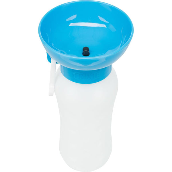 Bottle with drinking bowl, plastic, 0.55 l