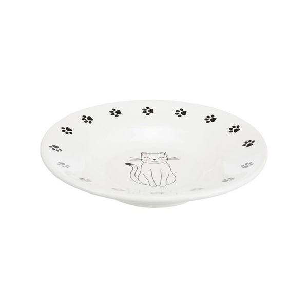 Bol, plat, chat/pattes, céramique, 0,2 l/ø 15 cm