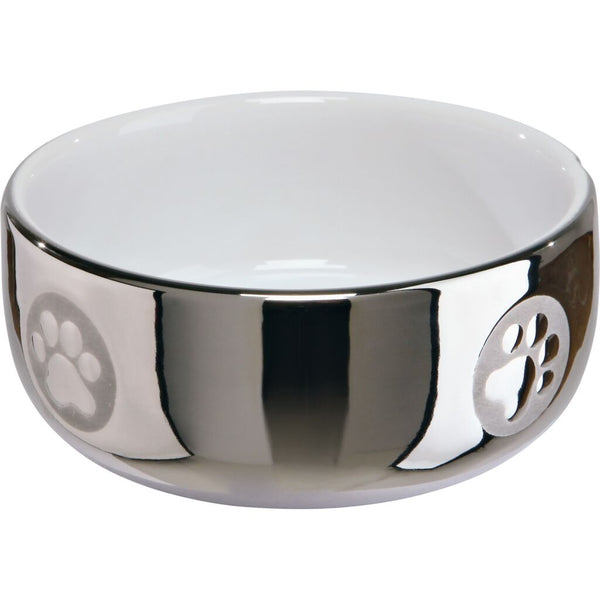 Bowl, ceramic, 0.3 l/ø 11 cm, silver/white
