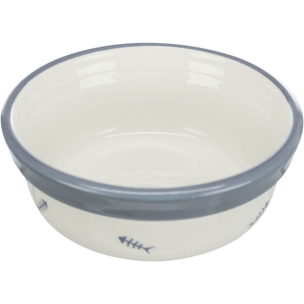 Bowl, ceramic, 0.3 l/ø 12 cm, white/blue-grey