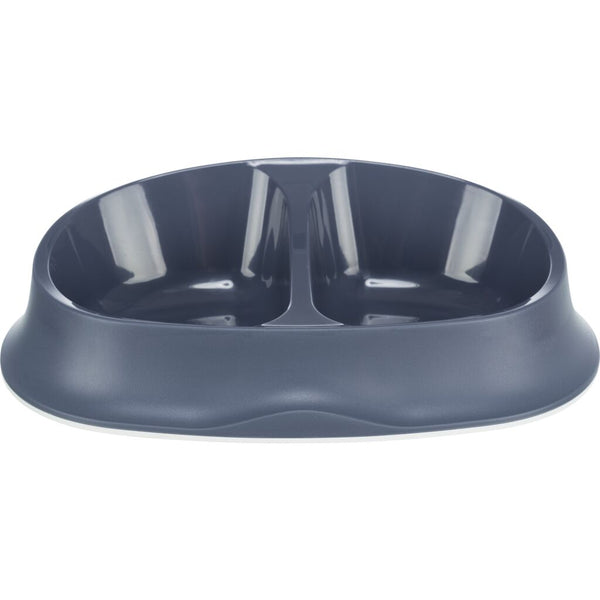4x plastic double bowl with rubber ring