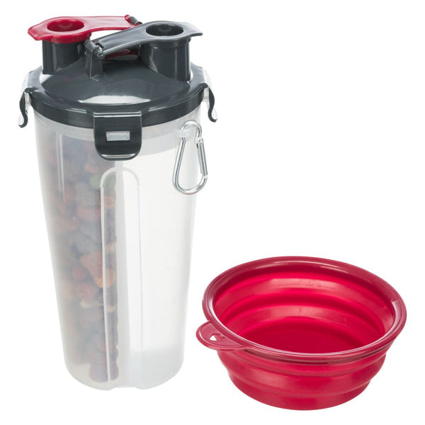 Food and water container, plastic, 2 × 0.35 l/ø 11 × 23 cm