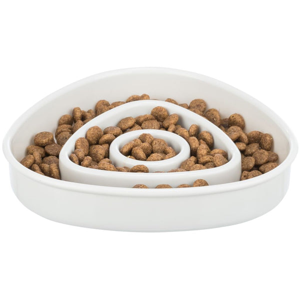 Slow feeding bowl, plastic/TPR, 0.35l/15×15cm, grey