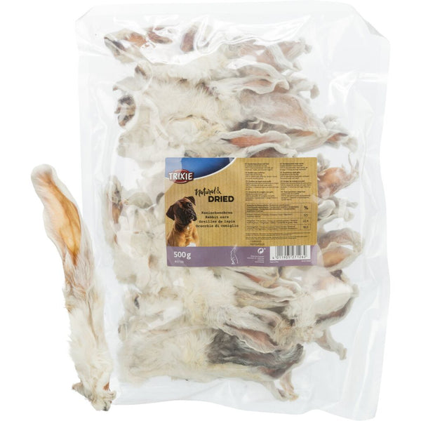 2x rabbit ears with fur, 500 g