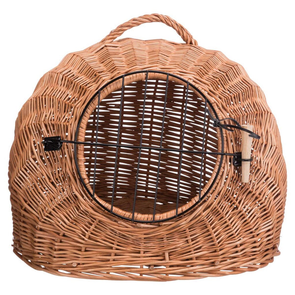 Wicker cave with grid, 50 × 46 × 36 cm, brown