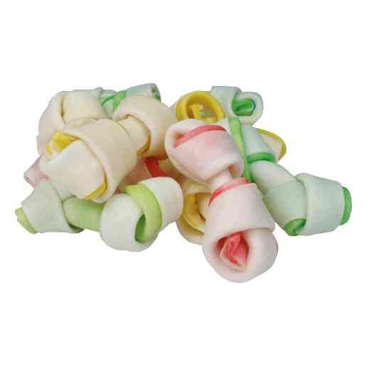 4x Mini nœuds à mâcher Dog Snack, 6 cm