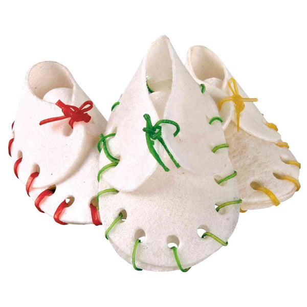 4x Dog Snack chewing shoes, sewn, 7 cm, 10 pcs.