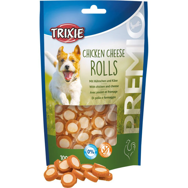 6x PREMIO Chicken Cheese Rolls, 100 g