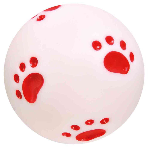 3x ball with paw embossing, vinyl, ø 10 cm
