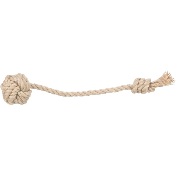3x play rope with ball, hemp/cotton, ø 5/33 cm