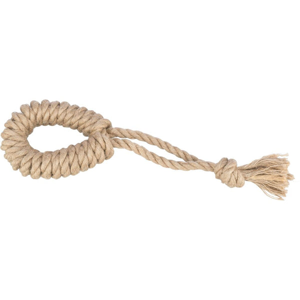 Play rope with ring, hemp/cotton
