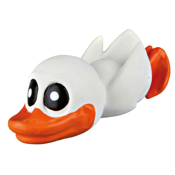 4x duck made of latex with polyester fleece, 13 cm