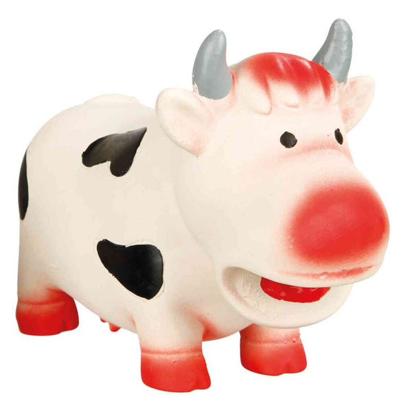 Cow, latex/polyester fleece, 19 cm