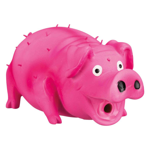 Bristled pig, animal sound, latex/polyester fleece, 21 cm