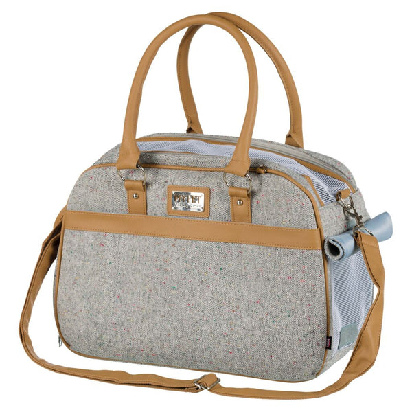 Sac Helen, 19 × 28 × 40 cm, gris/marron clair