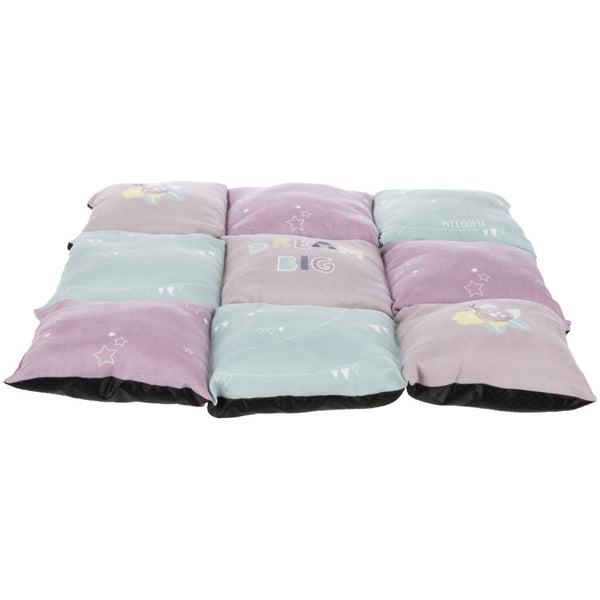 Tapis junior Patchwork, 60 × 60 cm, lilas/menthe/rose