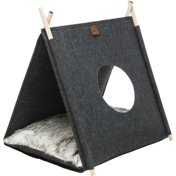 Cave Elfie, felt, with cushion, 46 × 52 × 50 cm, anthracite