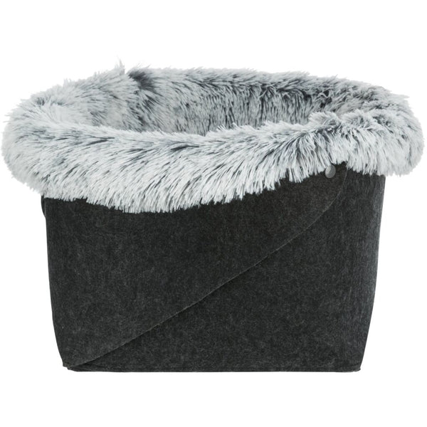 Harvey bed, round, felt, ø 33 × 27 cm, anthracite/white-black