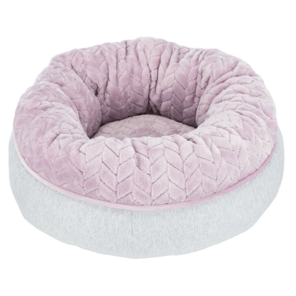 Junior bed, round, ø 40 cm, light grey/lilac