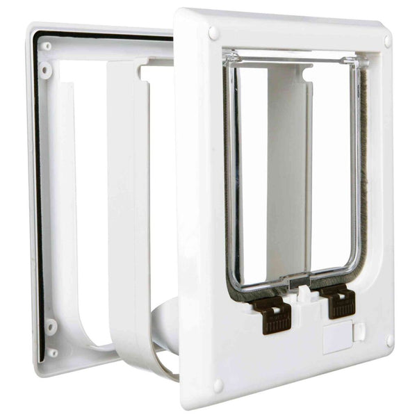 4-way electromagnetic free swing door, 21.1 × 24.4 cm, white