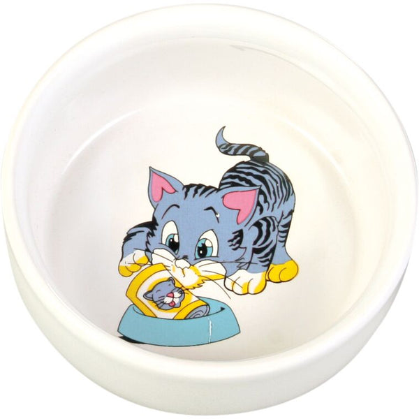 Bol, chat dessin animé avec bol, céramique, 0,3 l/ø 11 cm