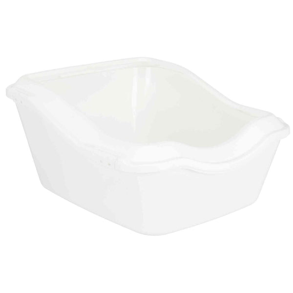 Cleany Cat litter box, with rim, 45 × 29 × 54 cm, white