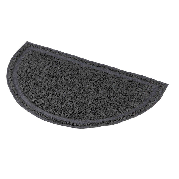 Mat for litter boxes, semicircular