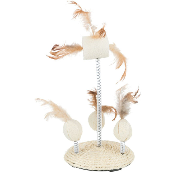 Toys on spiral springs, loofah/sisal, ø 15×30 cm