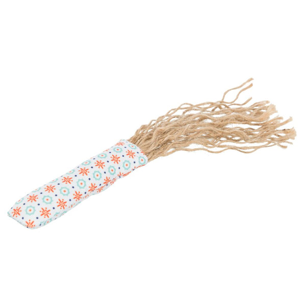 Roll with fringes, fabric/jute, catnip, 20 cm