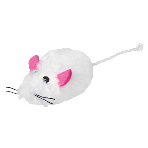 48x souris, peluche poils longs, herbe à chat, 9 cm