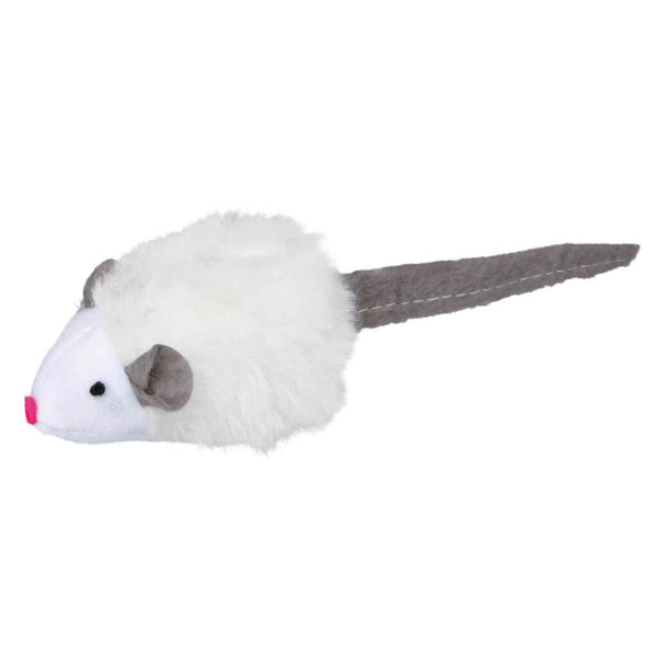 Souris avec puce électronique, peluche, herbe à chat, 6 cm