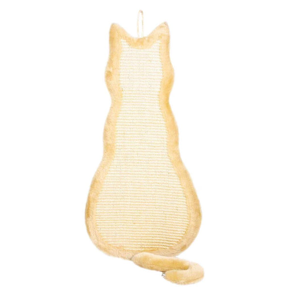 Scratching board cat, sisal carpet/plush, catnip natural/beige