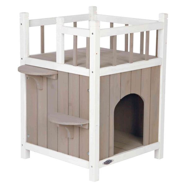 natura Cat's Home with balcony, 45 × 65 × 45 cm