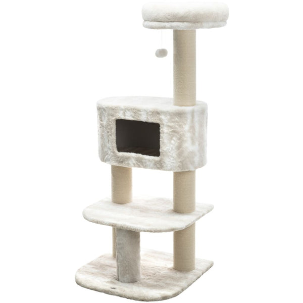 Scratching post Nelli, 140 cm, white/taupe