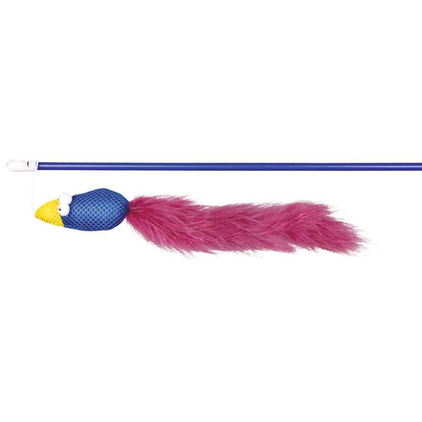 Playing rod bird, plastic/fabric/plush, catnip, 50 cm