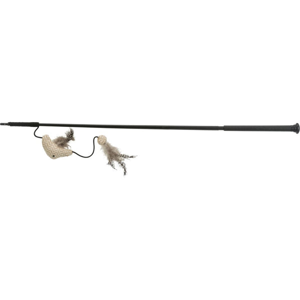 Fishing rod XXL fish, plastic/fabric, catnip, 65 cm