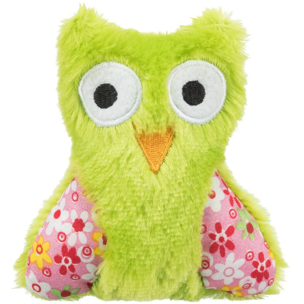 4x plush owl with catnip, 11 cm